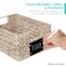 Best Choice Products Set of 4 12in Woven Water Hyacinth Pantry Baskets w/ Chalkboard Label, Chalk Marker
